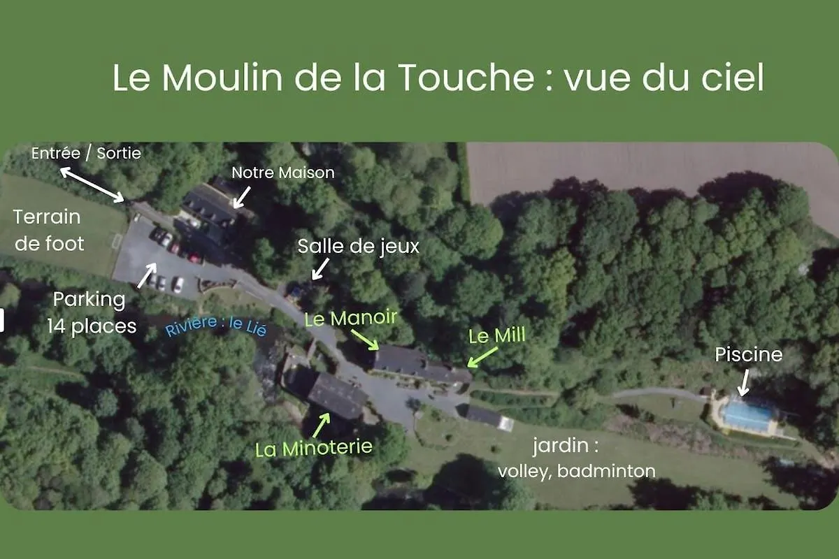 Le Moulin De La Touche Minoterie Piscine Villa Plouguenast-Langast