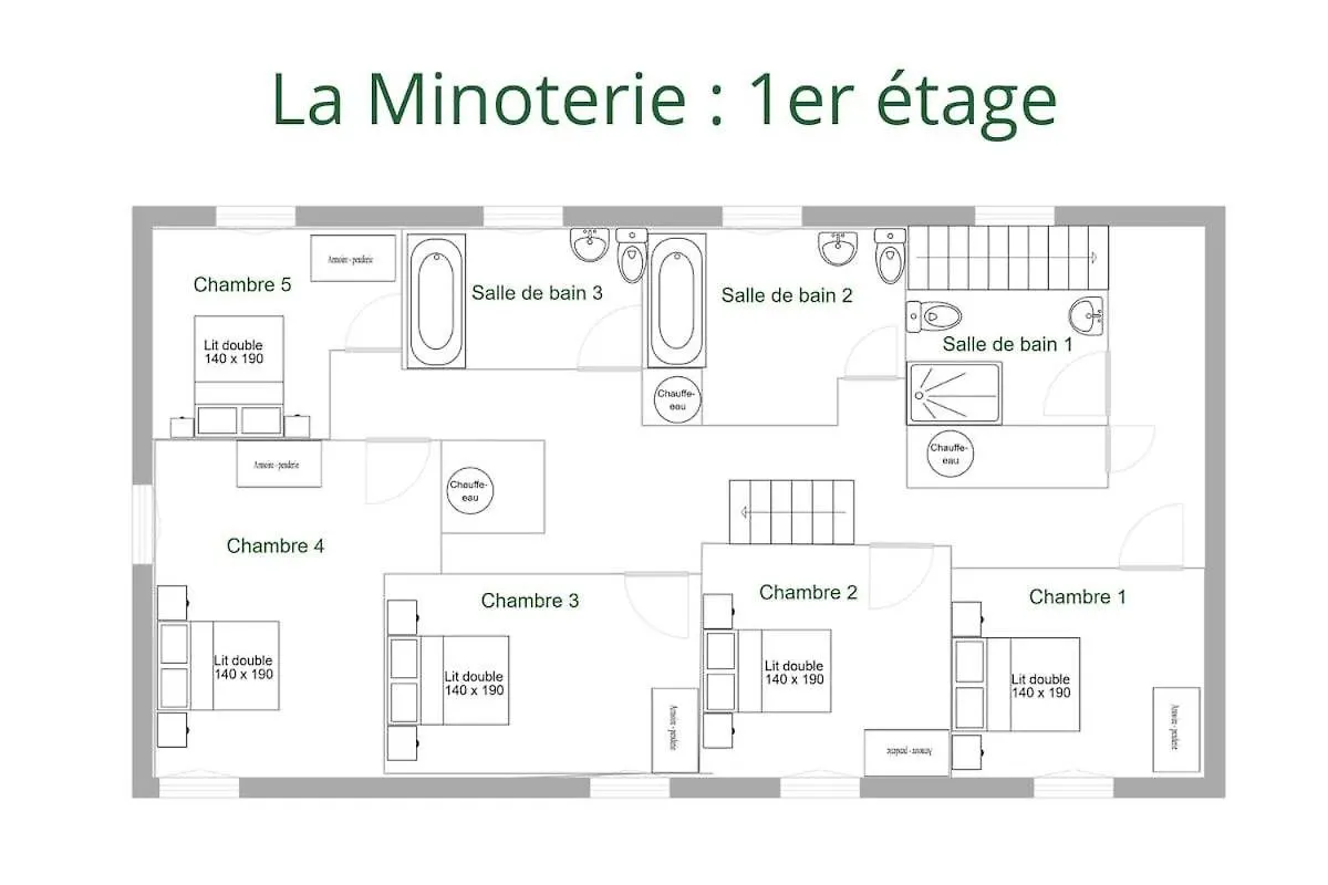 Holiday home Le Moulin De La Touche Minoterie Piscine Villa Plouguenast-Langast
